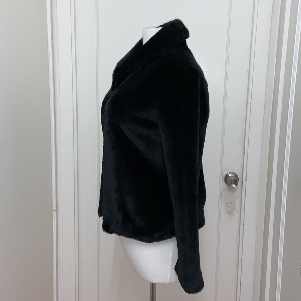 Super Rare Guess Jeans Glamour Faux Fur Jacket Coat - Picture 10 of 13